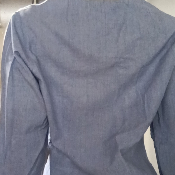 Vintage Bill Blass Denim Embroidered button down long sleeve top blouse - Picture 9 of 12